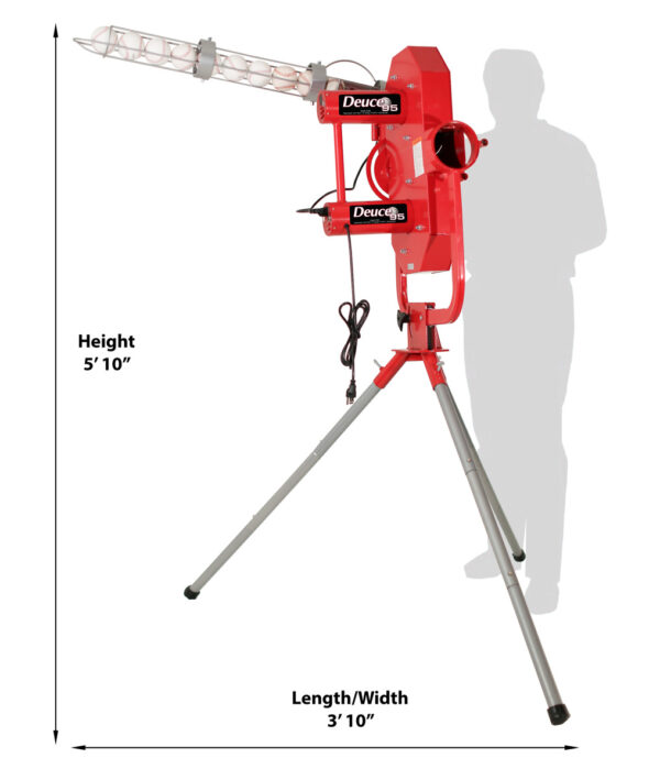Deuce 95 MPH 2 Wheel Curveball Machine With Auto Ballfeeder